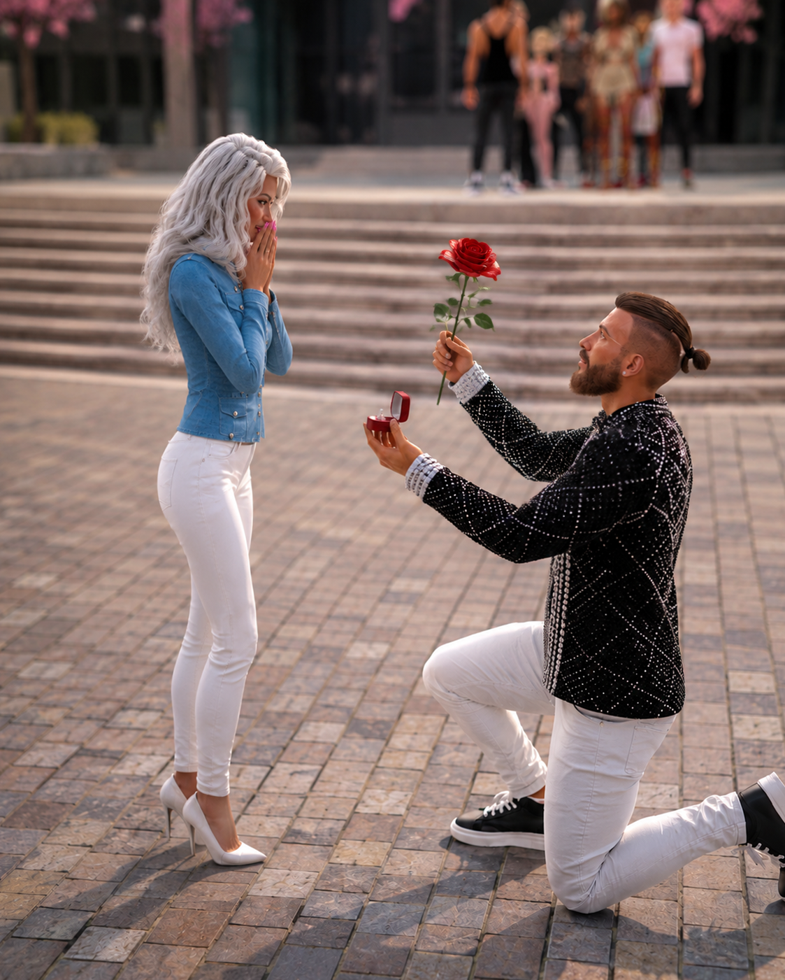 Well, it happened, a marriage proposal on the main square…