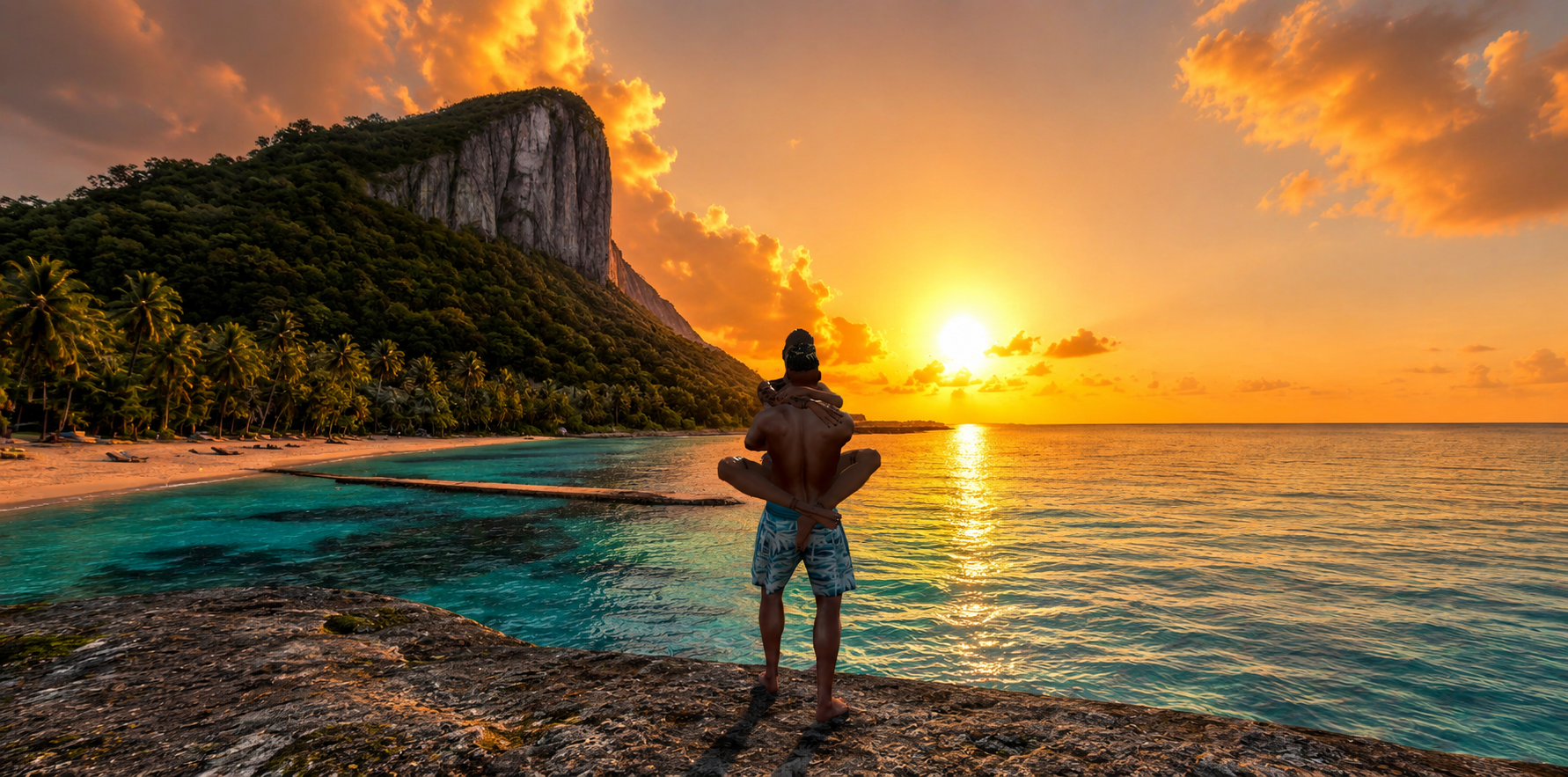 sunset with our