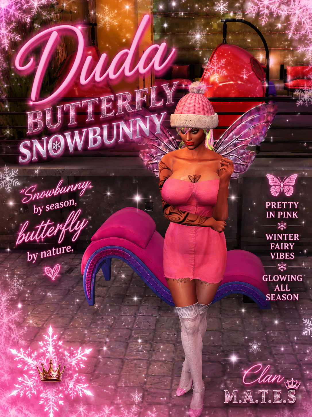 Duda Butterfly Snowbunny