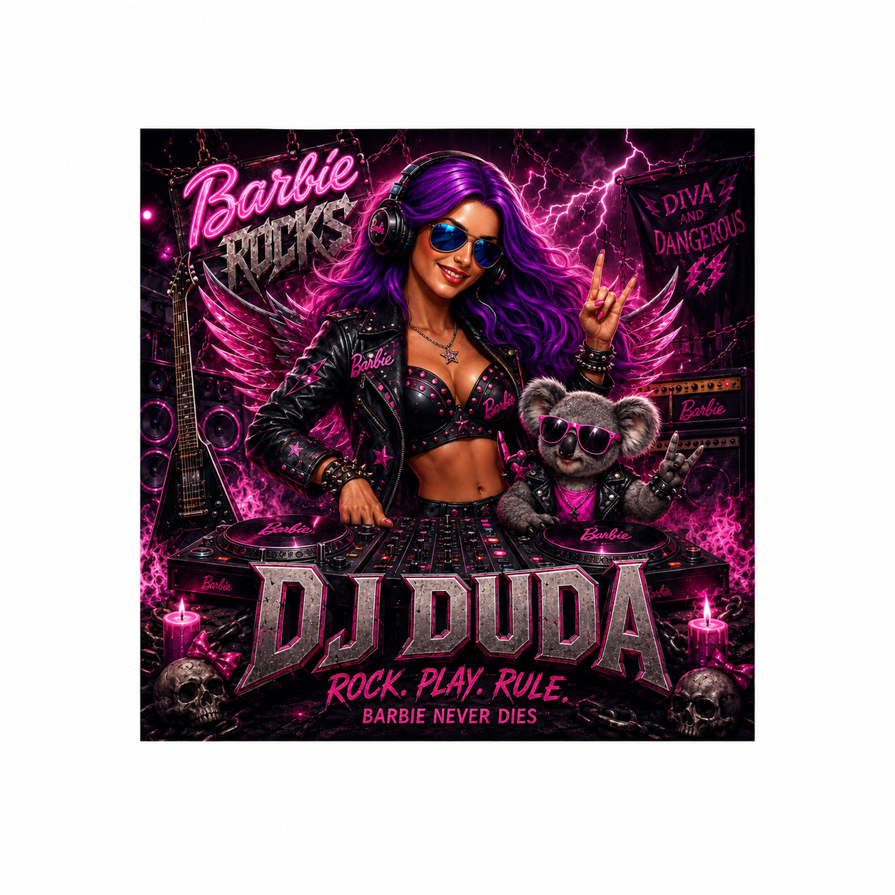 DJ Duda Barbies Rock Metal Event