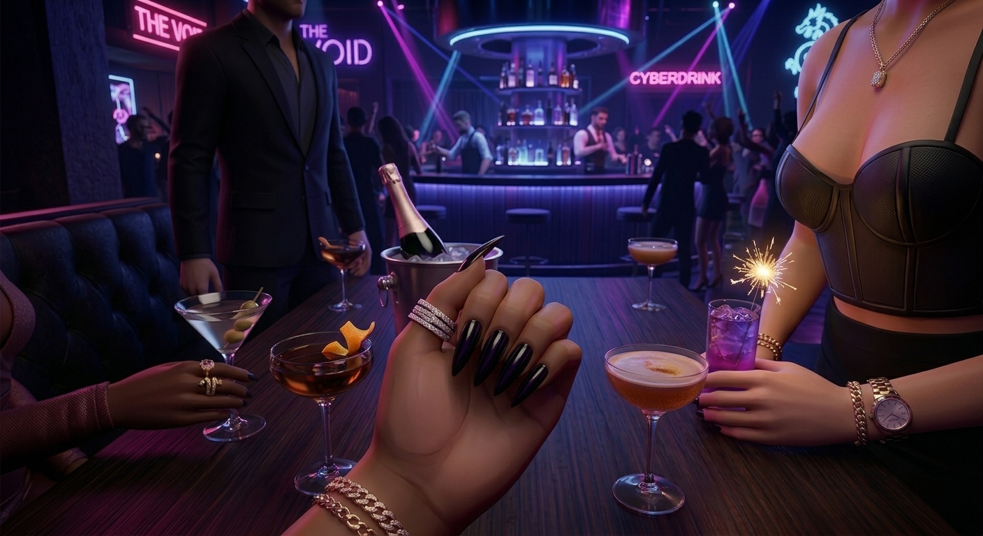 Looking at my new nails, paid by your tears.