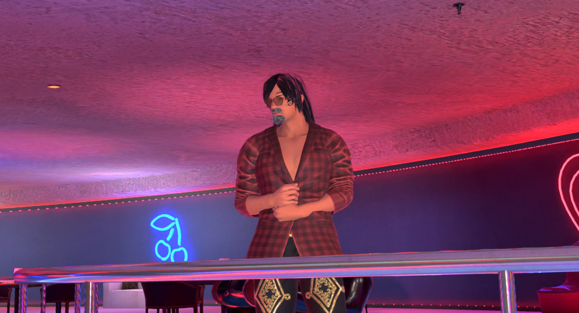 At the club
